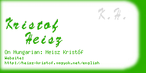 kristof heisz business card